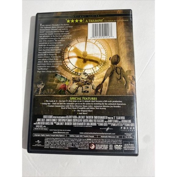 9 (DVD, 2009) From Producers Tim Burton and Timur Bekmambetov - Picture 5 of 9